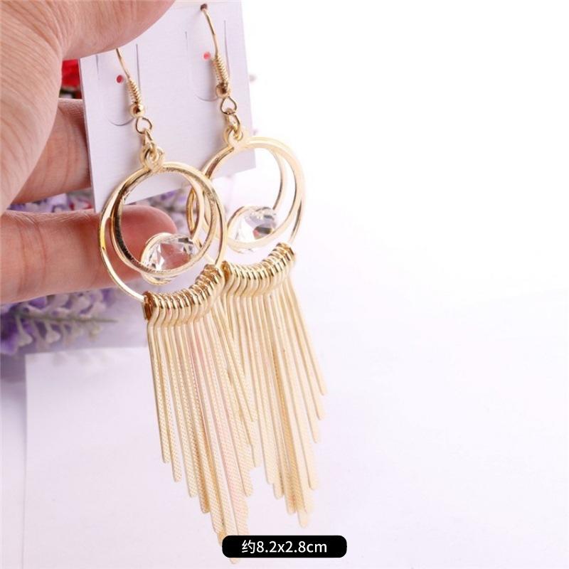 Модные преувеличенные нишевые темпераментные серьги с бахромой, ретро, личностные, универсальные серьги с пайетками, женские длинные украшения для ушей