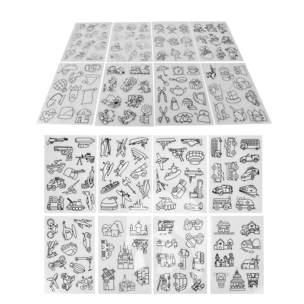 8 шт. Термоусадочный лист Узор для мальчиков и девочек Полупрозрачный Широкое применение Бумага для термоусадочного искусства для DIY Cra