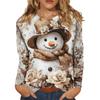 Long Sleeve Shirts For Women Cute Print Graphic Tees Blouses Casual Plus Size Basic Tops Pullover Christmas