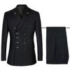 Men Double Breasted Suits Mens Wedding Suits Sets Suits Top+pants 2pcs Men Costume Slim Fit Suits