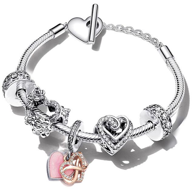 Love You Forever бусы браслеты-подвески элегантный серебряный цвет браслеты-цепочки в виде змеи для женщин любовник ювелирные изделия подарок специальное предложение