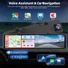 12Inch 4K Dash Cam for Cars WIFI Wireless CarPlay Android Auto Car DVR Dual Lens Video Recorder Rear View Mirror Car Accessory