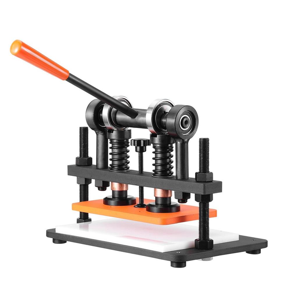 Leather Cutting Machine, 10.2 x 5.9 in Embossing Plate Manual Die Cutter, 0.47 in Pressure Stroke Leather Embossing Machine, Dual Guide Shafts Die Cut