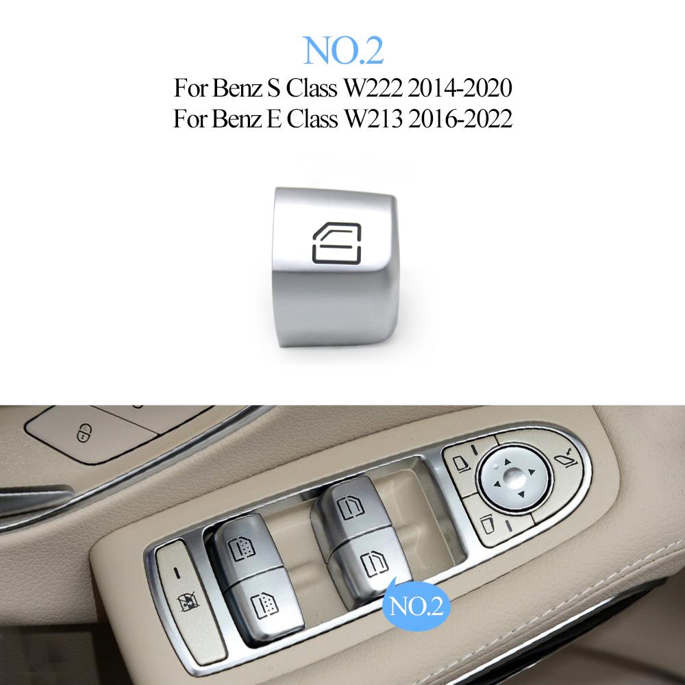 Car Front Rear Window Switch Repair Button Caps Key Cover Trim For Mercedes Benz E S Class W213 W222 E300 E350 S320 S350 S450