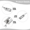 1pc Security Door Chain Home Office Lock Guard Latch Stainless Steel Silver Sliding Fastener For Home Door Lock Hardware