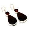 Bloodstone Garnet Gemstone 925 Silver Plated Handmade Jewelry Earring 2.00"