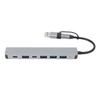 USB Type C Hub High Speed 1 USB3.0 4 USB2.0 2 Type C Port USB Splitter из алюминиевого сплава для ноутбука
