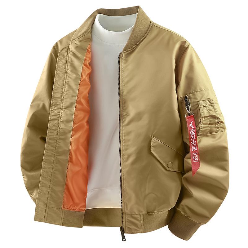 Men's Camouflage MA-1 Flight Jacket, Large Size, Spring/Autumn 2025, Baseball Collar
