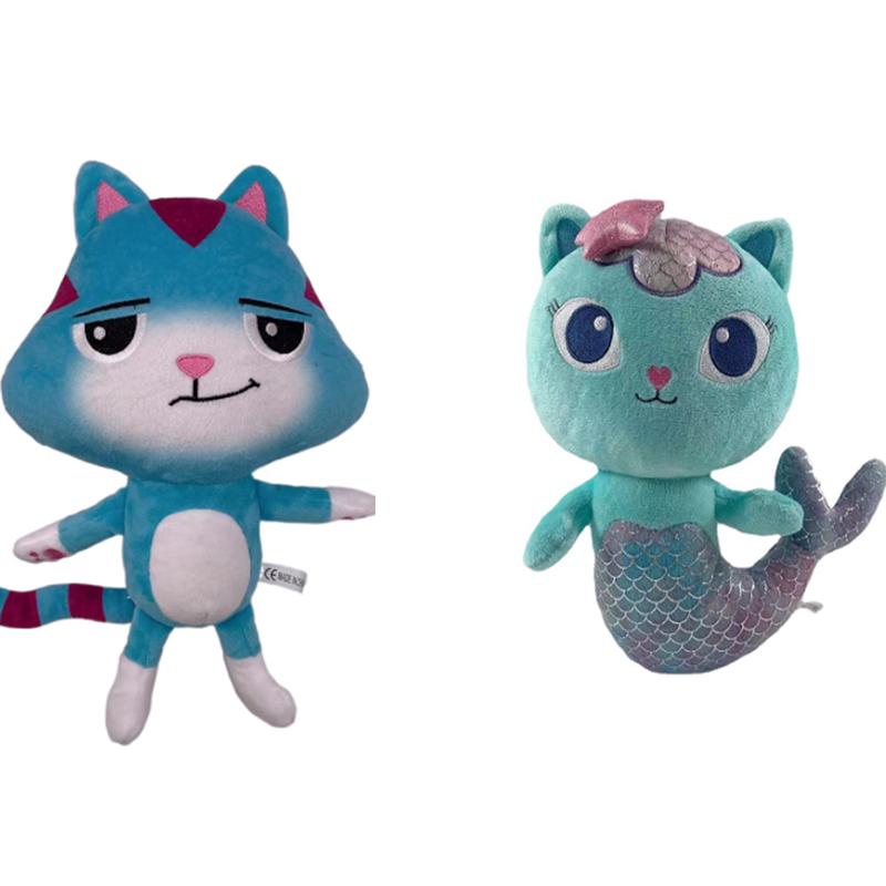 2pcs/lot Gabby's Dollhouse Plush Toy Mercat Mermaid Pandy Paw Cakey Kitty Fairy CatRat Stuffed Animal Plushie Doll Fan Girl Gift