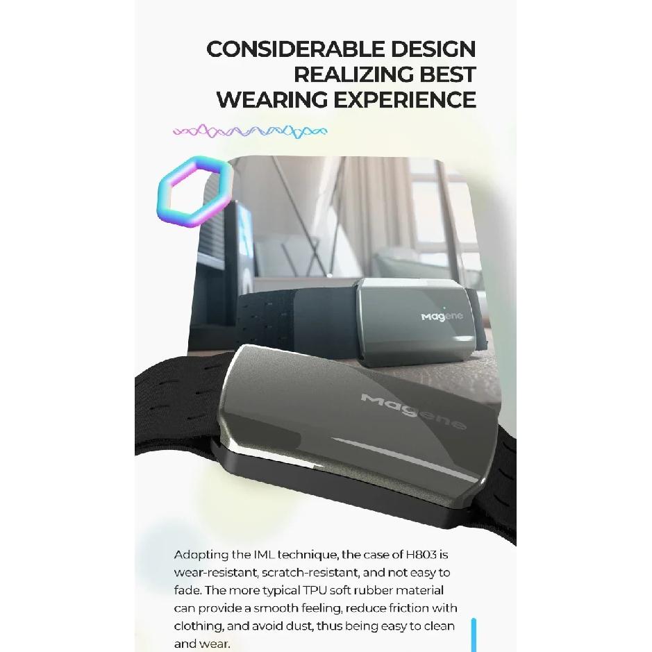 Magene H803 Heart Rate Monitor Arm Wrist Band Sensor Dual Mode Bluetooth ANT Heartbeat Tracker Armband Monitor Health Exercise