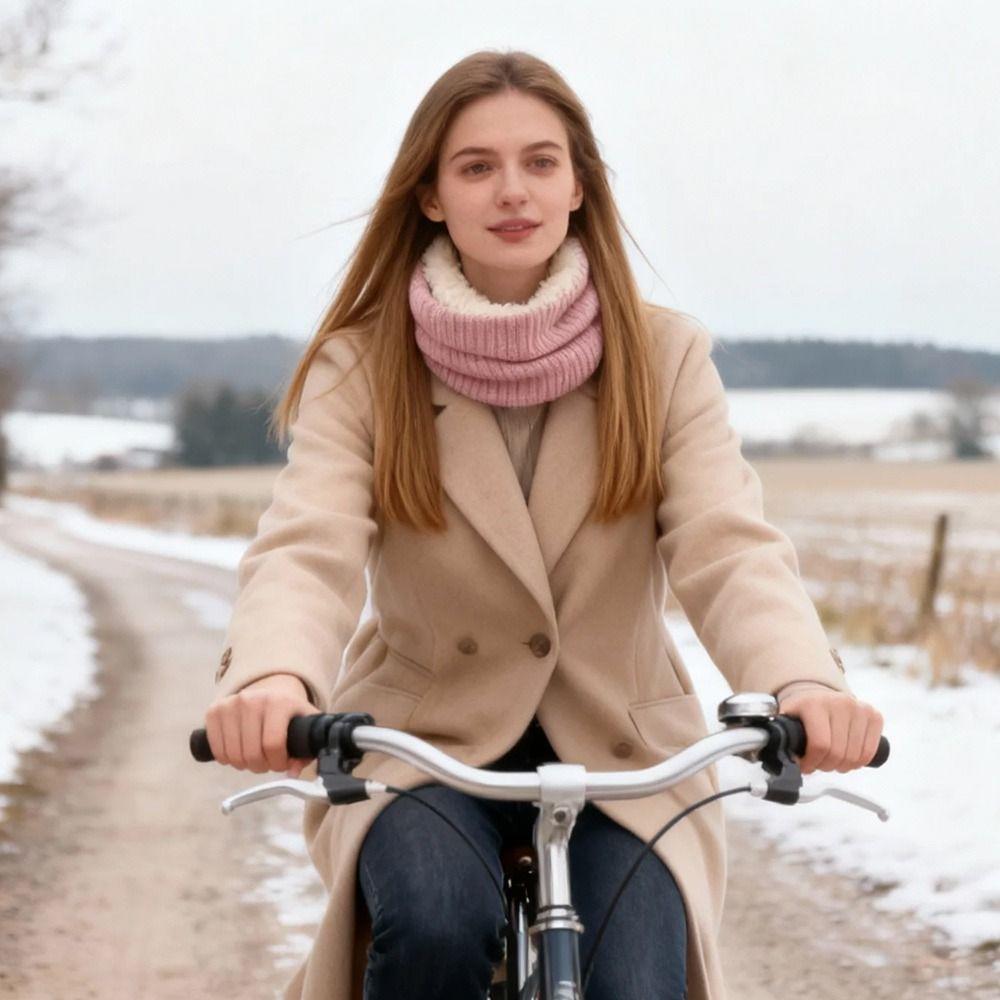 Breathable Neck Warmer Solid Thick Neck Scarves New Plush Snood Winter