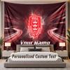 Custom Name Text Tapestry Hull KR Personalized Polyester Wall Tapestry For Bedroom And Room