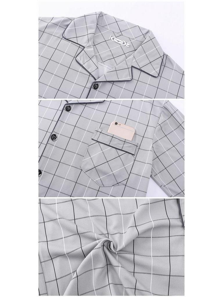 100% высококачественная мужская пижама - с длинным рукавом, повседневная коллекция весна/осень 2023 для молодежи и людей среднего возраста