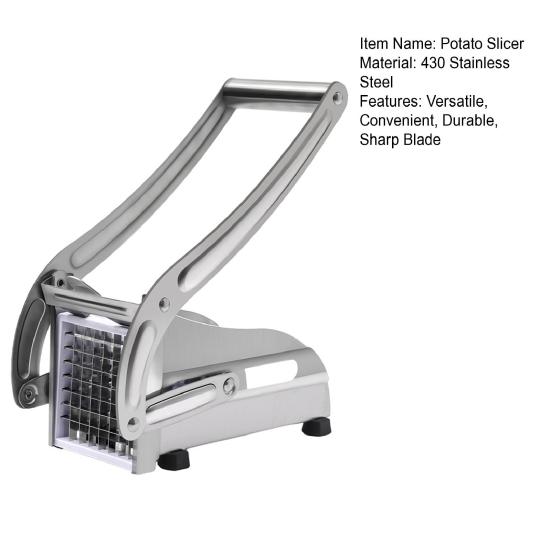 Картофелерезка из нержавеющей стали, резак для полосок картофеля, машина для резки картофеля фри с острым лезвием, измельчитель овощей для дома