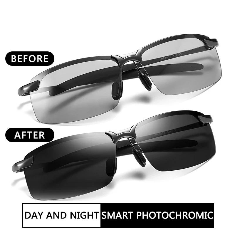 Photochromic Sun Glasses Glasses Men Chameleon Eyeglasses Male Change Color Sun Glasses Day Night Vision Driving Eyewear uv400