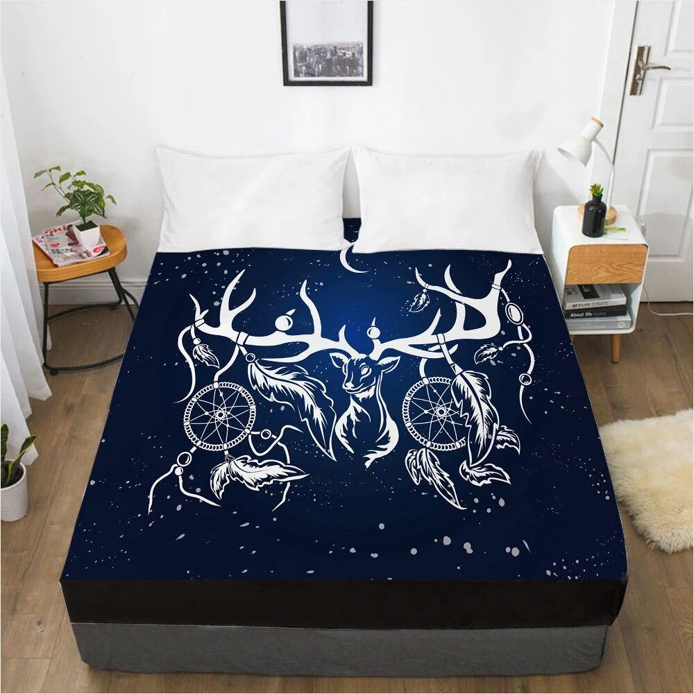 Простыни на заказ, наматрасник с резинкой, 3D простыня, постельное белье 180x200, 90x200, простыня, постельное белье в богемном стиле