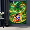 Anime Dragon Ball Z Tapestry Son Goku Gohan Shenron Wall Hanging Art Poster Aesthetic Gamer Room Living Bedroom Home Decor