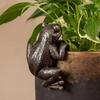 Лягушка Горшок для Растений Украшение Смола Легко Установить Статуэтка Винтажное Украшение Лягушка для Сада Патио Цветочных Горшков