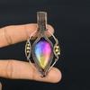 Rainbow Solar Quartz 999 Copper Wire Wrapped Pendant, Handmade Gemstone Pendant Jewelry, Gifts For Wife Brand New Pendant