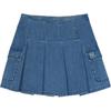 New MLB New York Yankees Denim Short Skirts Women's Blue 3FDSB0153-50INS