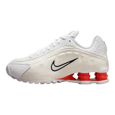 Shox R4 GS Phantom Picante красные детские кроссовки кремово-белые CW2626-102