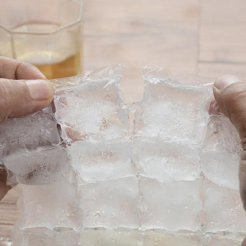 Self-Sealing Disposable Ice Cube Bags, Passion Fruit Edible Ice Mold for Home
