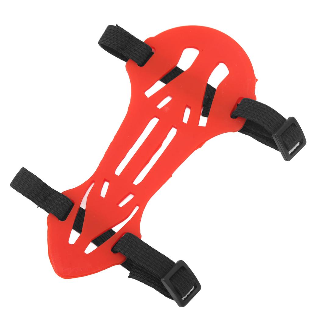 Rubber Archery Arm Guards Adjustable Safe Breathable Elastic Recurve Bow Arm Guard for Summer Red
