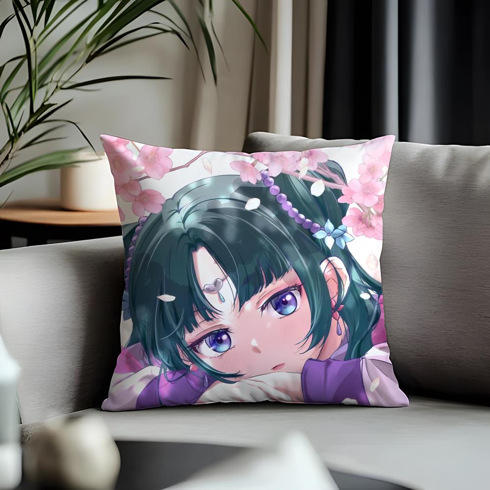 New Tthe Apothecary Diariesiou Cushion Cover Antidustmite Pillowcase Invisible Zipper Silky Short Plush Sofa Cushion Cover