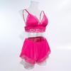 New Lace Patchwork Camisole & Shorts Pajama Set - Sexy & Comfortable Two-Piece for Women