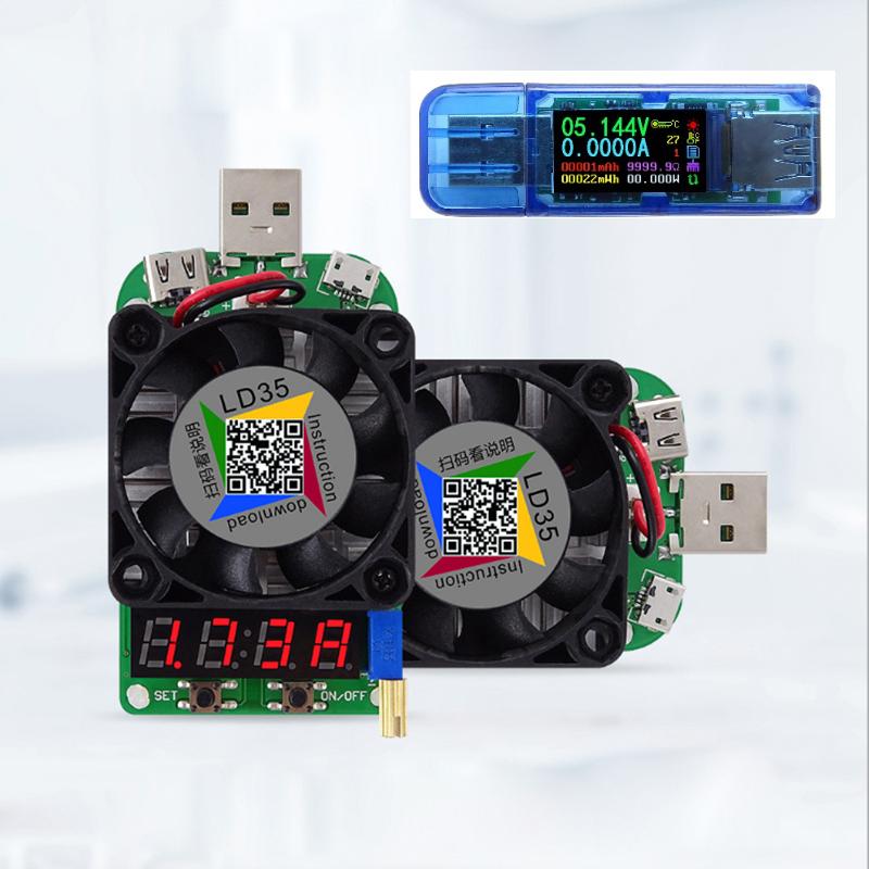 AT35 5 digits USB 3.0 color LCD Voltmeter ammeter voltage current meter multimeter battery charge power bank USB Display Tester