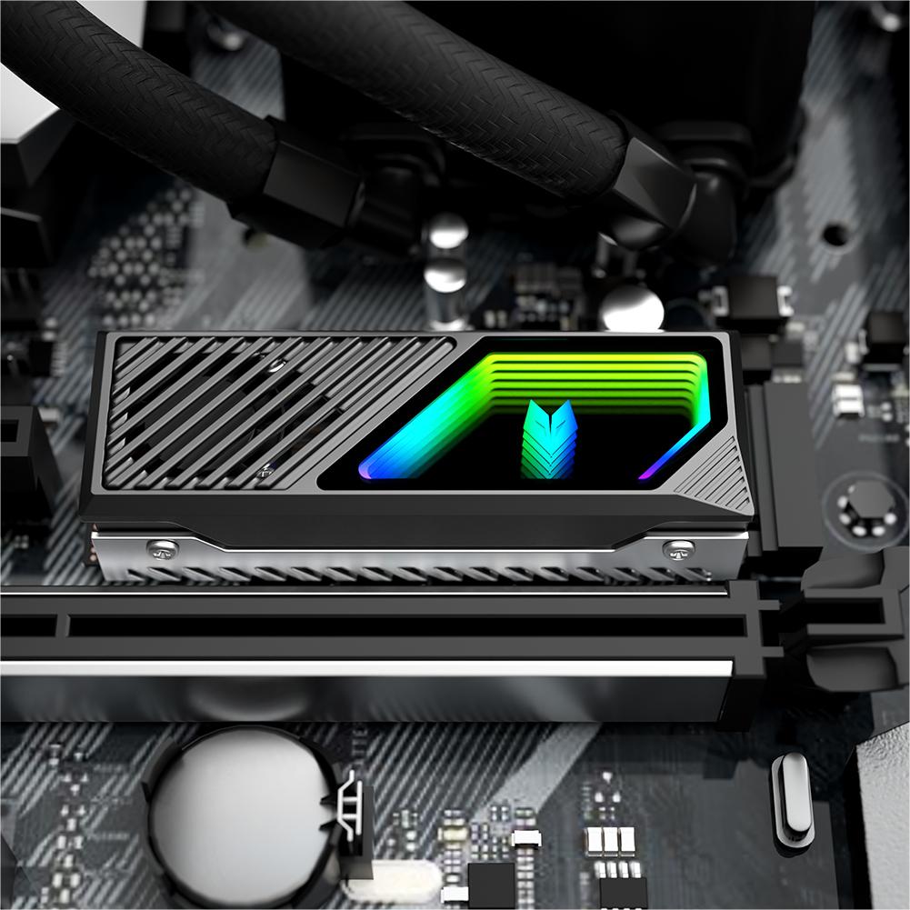 Радиатор охлаждения M.2 2280 SSD с термосиликоновой прокладкой 5V 3 Pin ARGB Радиатор жесткого диска M.2 для M.2 2280 SSD