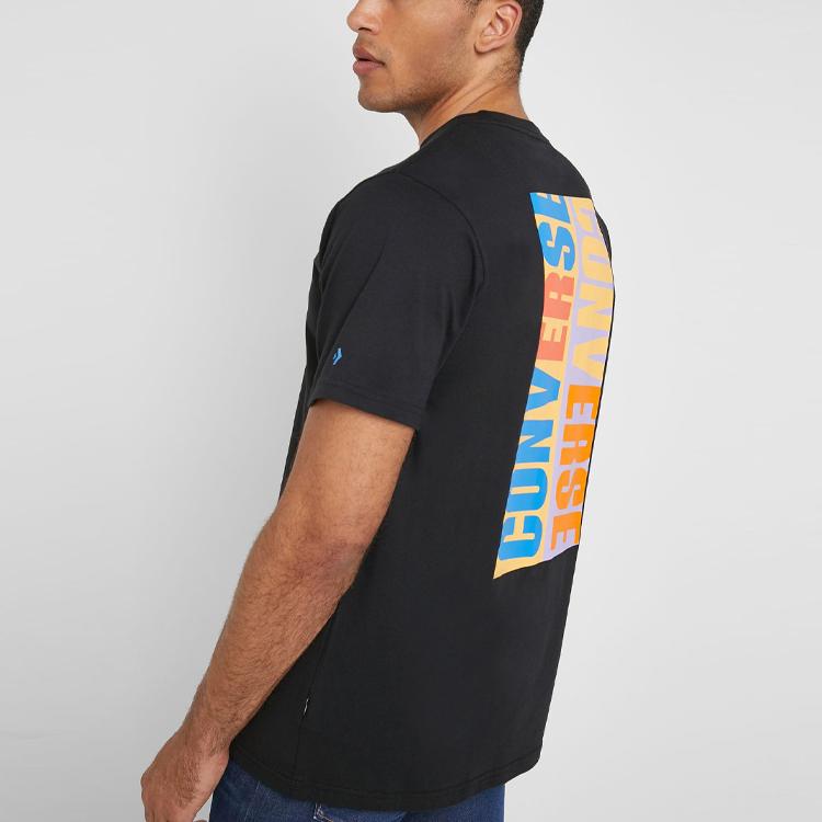 Converse Set in Sleeve T Shirt Men's Black 10008541-A05