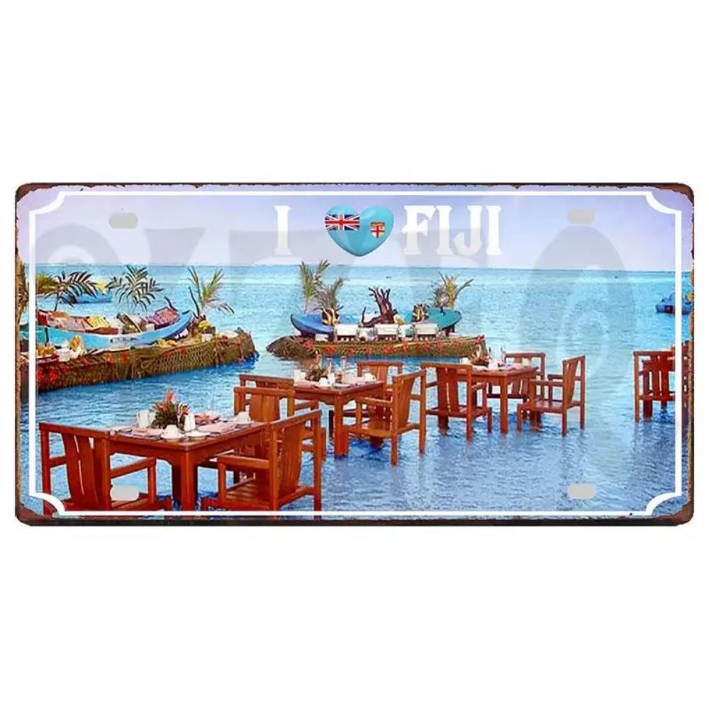 Flag Metal Retro Signs with Aesthetic Appeal Ideal Travel Souvenirs To Beautify Wall Decoration In Home Showcasing Vintage Style