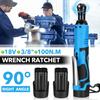 100 Нм, 18 В, беспроводной электрический гаечный ключ, инструмент для ремонта, перезаряжаемый угловой ключ с комплектом зарядного устройства из 2 батарей