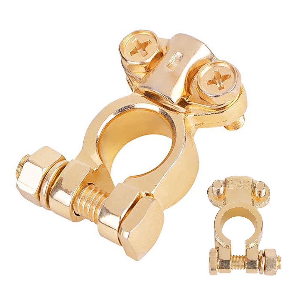 Клемма аккумулятора 17-18,5 Чистая латунь для автомобиля грузовика Болт Положительный и Отрицательный полюс