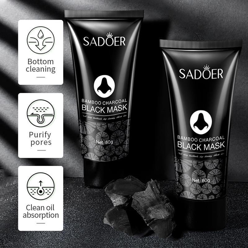 Маска-наклейка для носа с бамбуковым углем от черных точек SADOERT, уход за кожей 60 г, средства по уходу за кожей