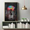 Light Bulb Graffiti Wall Art Canvas Painting Posters Prints Abstract Street Wall Pictures for Living Room Restaurant Decoration
