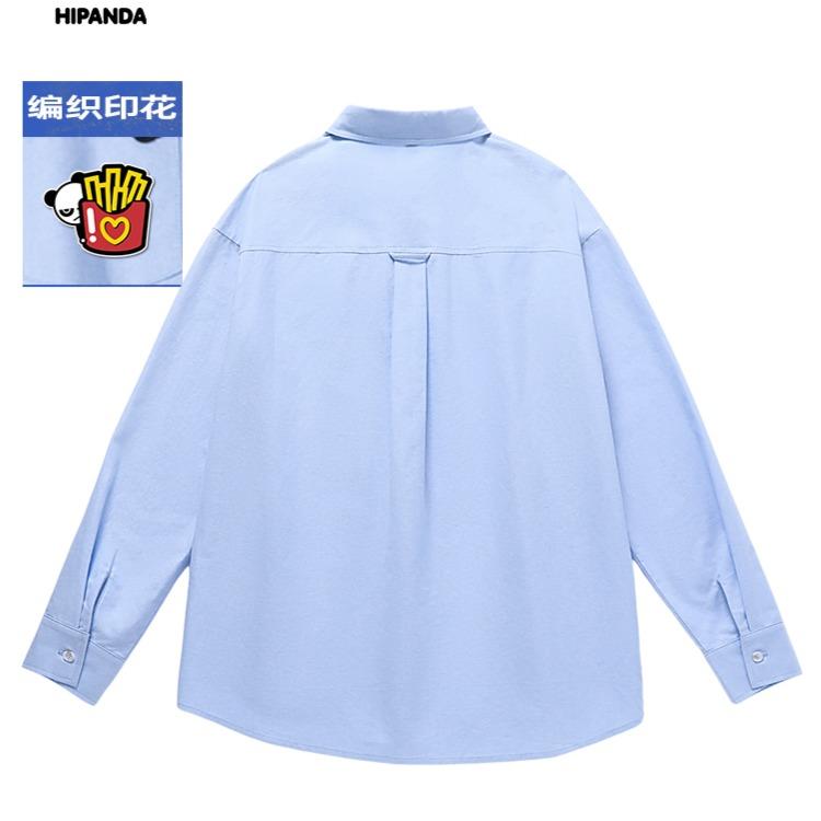 Hello Hipanda, Panda Cityboy artistic lapel long sleeved shirt made of pure cotton