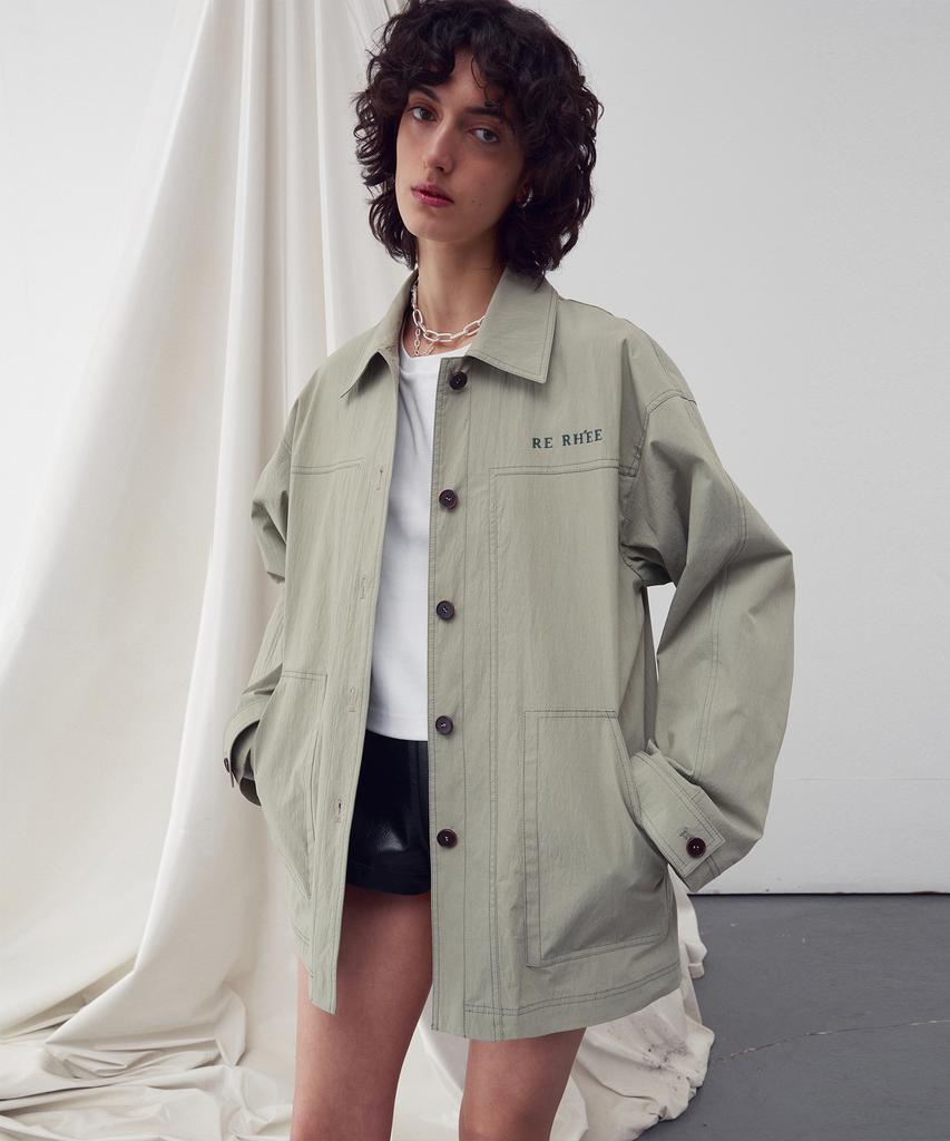 Re Rhee Safari Shirt Jacket Olive