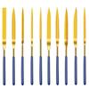 10-Piece Sharpening File Set, Diamond File, Titanium-Coated Metal File, Bar File, Metal, Iron File, Wood File, Hobby File, Metal File Set, Pre