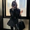 Женский Хаки Тренч Комплект Винтажный Британский Стиль Средней Длины С Запахом Пояс-Завязка Свободный Хлопковый Пиджак