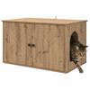 Cat House Handcrafted Oak 85 x 55 x 50.5 cm Engineered Wood