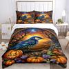 3pcs Crow Autumn Fantasy Duvet Cover Set, 1 Duvet Cover + 2 Pillowcases (No Insert), High-Definition Print, Home & Dorm yy251123010