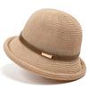 Льняная шляпа женская летняя солнцезащитная тонкая шляпа купол шляпа-ведро модная универсальная солнцезащитная пляжная шляпа