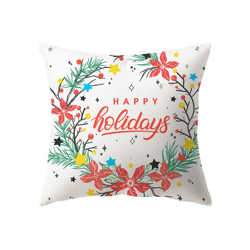 Christmas Theme Christmas Decoration Printing Pattern Cushion Cover Home Living Room Sofa Decoration Pillow Pillow Cover