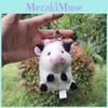 Plush Animal Charming Keychain With Adorable Cow And Panda Design Gift Perfect