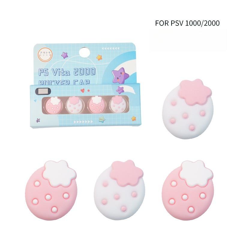 Strawberry Joystick Cap Thumb Grip Cover for PSVita PSV1000/2000 Analog Stick Protector Accessory
