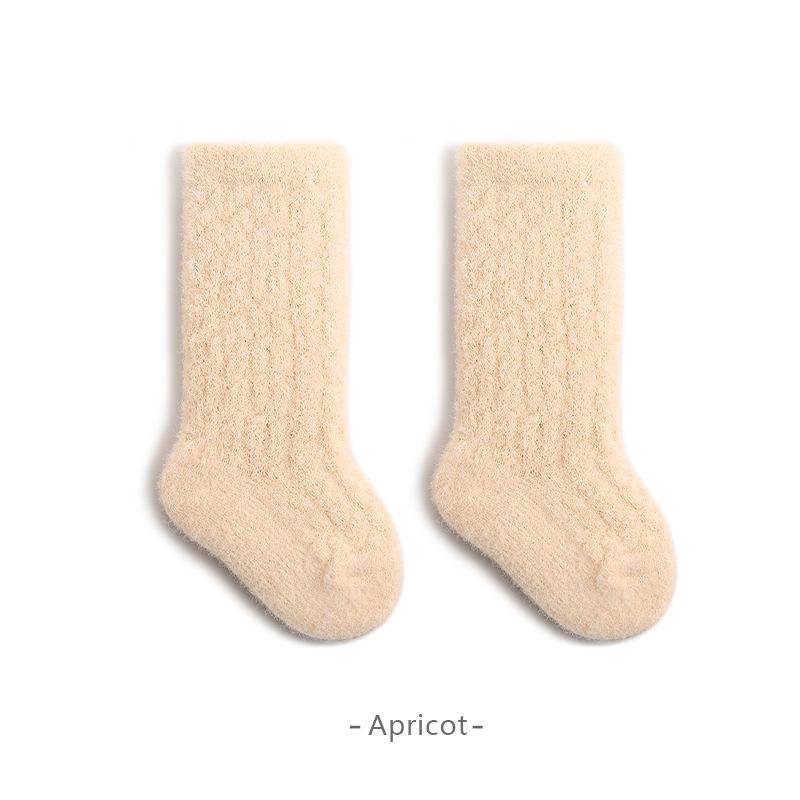 Осень Зима Детские Носки Флисовые Утепленные Новорожденные Детские Носки Теплые Средней Длины Детские Носки для Мальчиков и Девочек