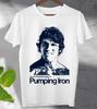Качая железо Тренажерный зал Бодибилдинг Кино Фильм Арнольд Футболка Топ Подарок Футболка