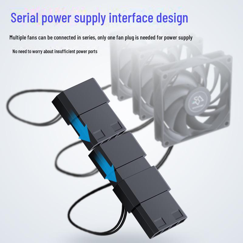 Сверхтихий вентилятор охлаждения для настольного компьютера Bingman 12 см, 12 В, цветной, без подсветки.